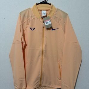 Nike Rafa Nadal Tennis Jacket Orange Chalk Full Zip DV2885-777 Men's Size Large